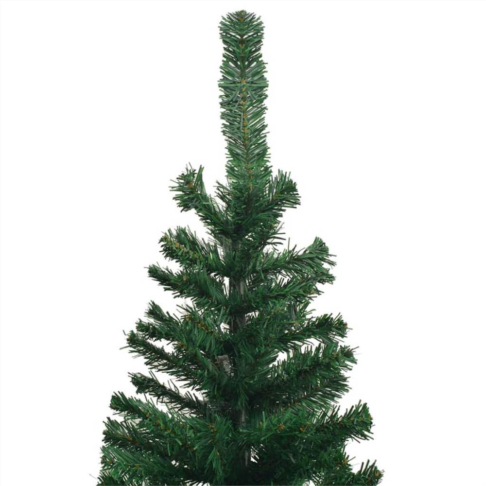 Artificial Christmas Tree with LEDs L 240 cm Green