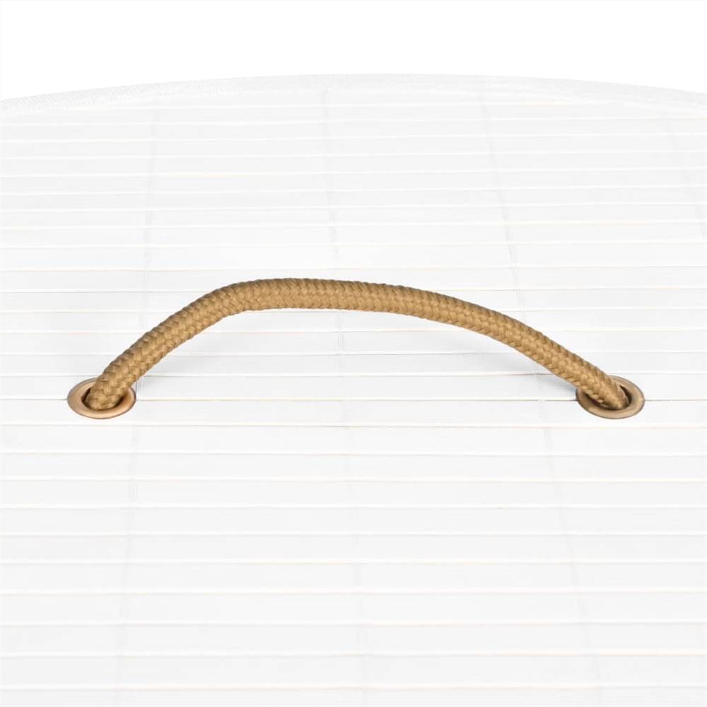 Bamboo Corner Laundry Basket White 60 L