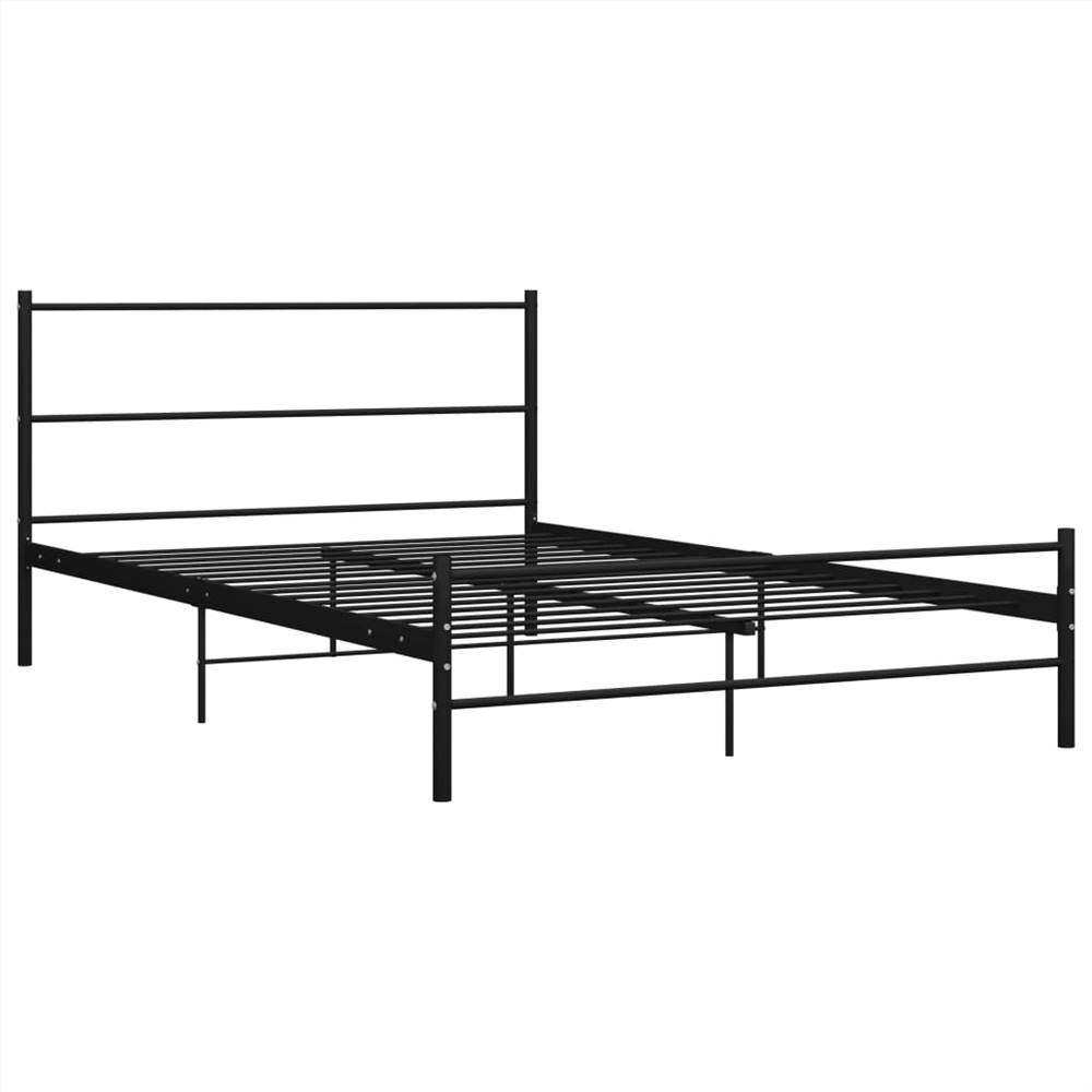 Bed Frame Black Metal 160x200 cm