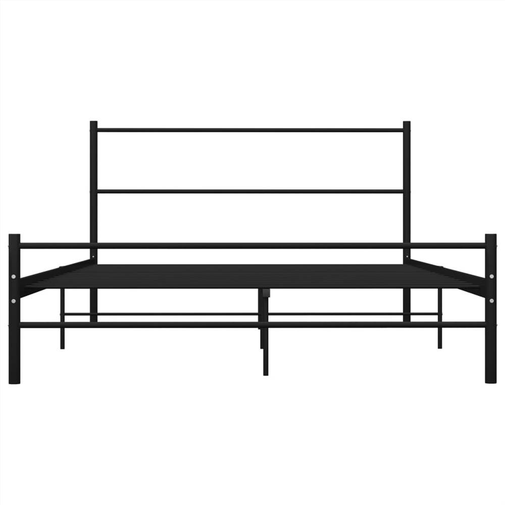 Bed Frame Black Metal 160x200 cm