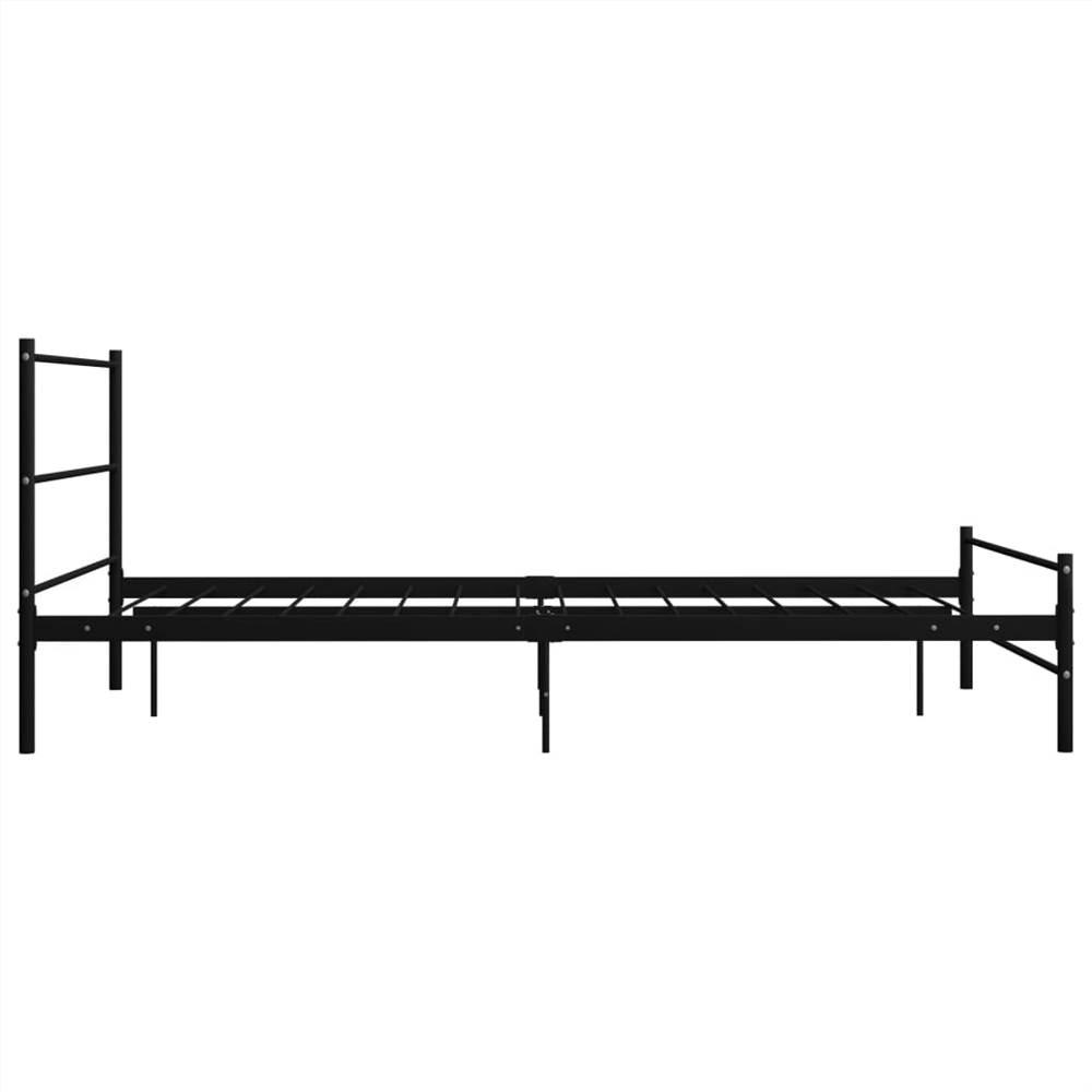 Bed Frame Black Metal 160x200 cm