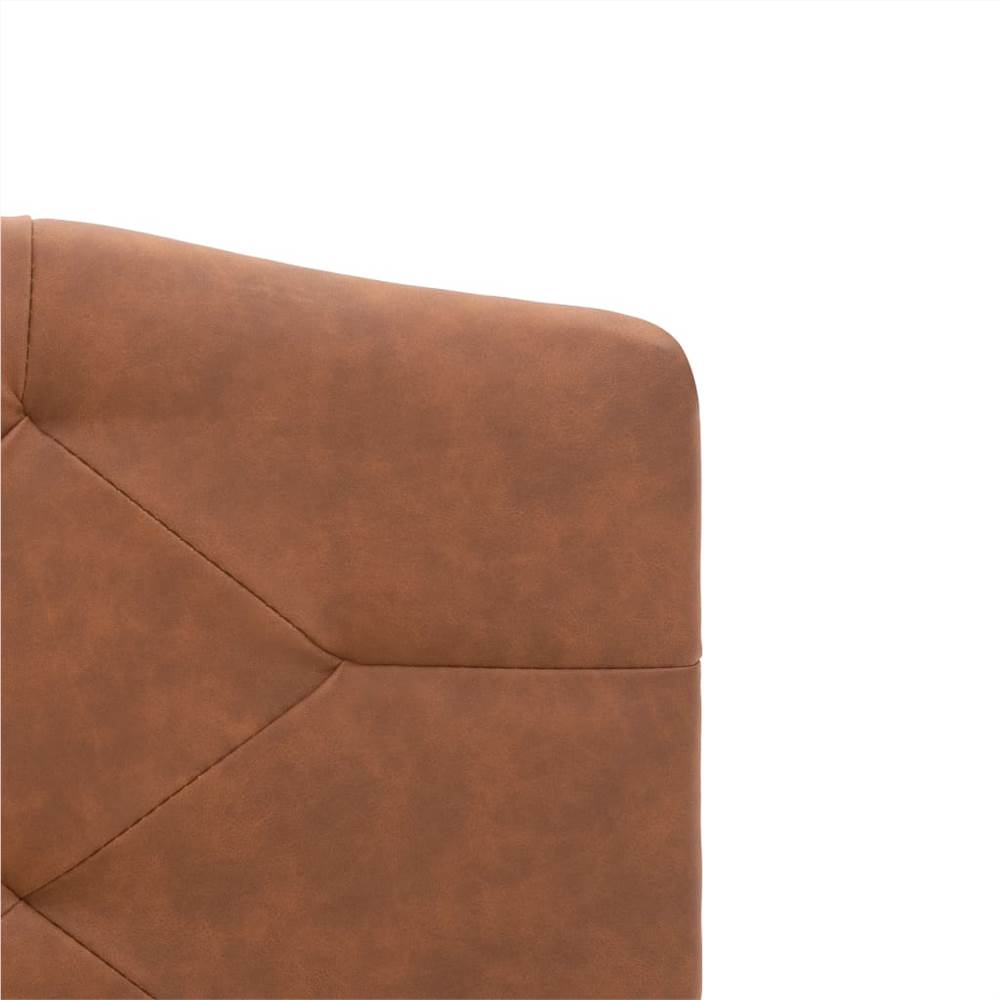 Bed Frame Brown Fabric 150x200 cm