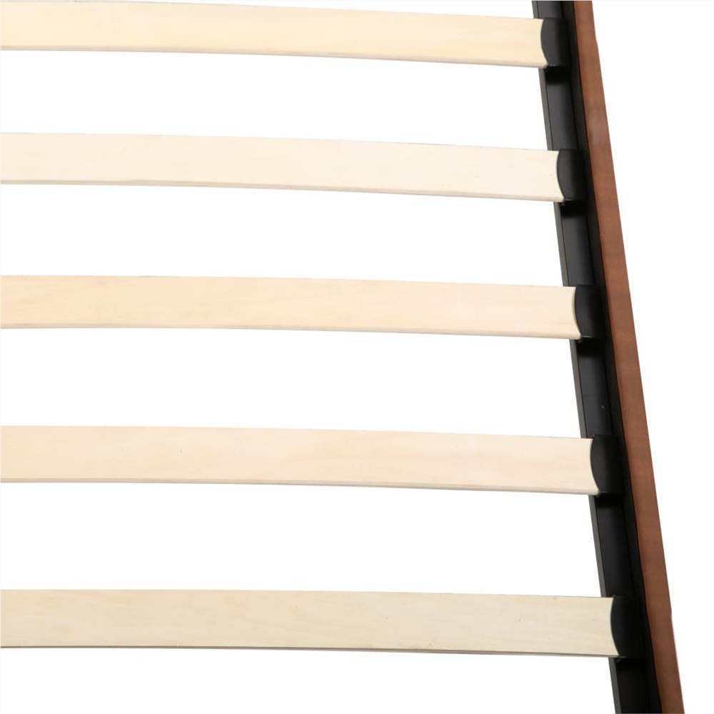 Bed Frame Brown Fabric 150x200 cm