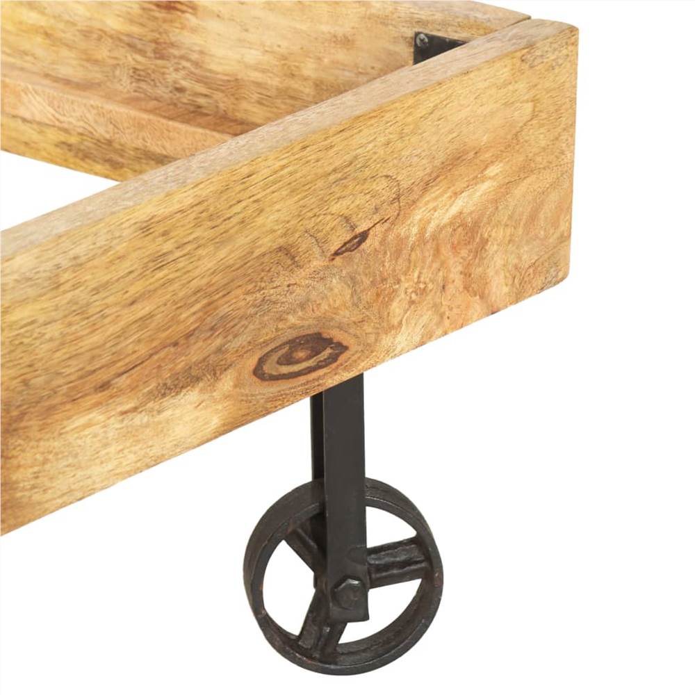 Bed Frame Solid Mango Wood 180x200 cm