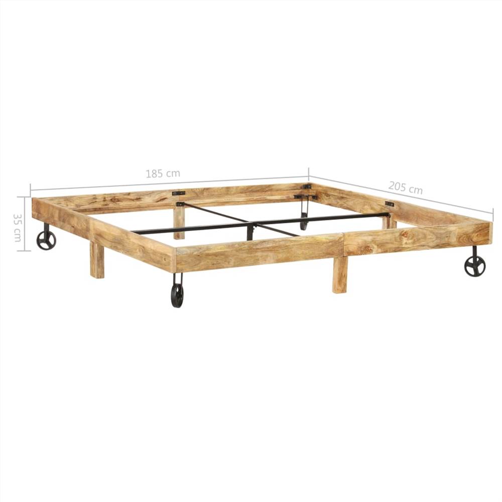 Bed Frame Solid Mango Wood 180x200 cm