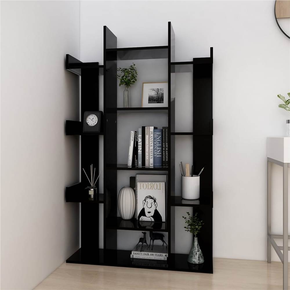 Book Cabinet Black 86x25.5x140 cm Chipboard