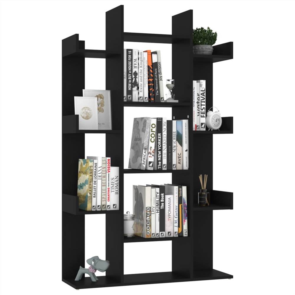 Book Cabinet Black 86x25.5x140 cm Chipboard