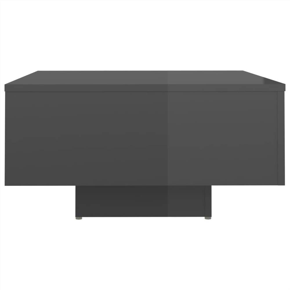 Coffee Table High Gloss Grey 60x60x31.5 cm Chipboard