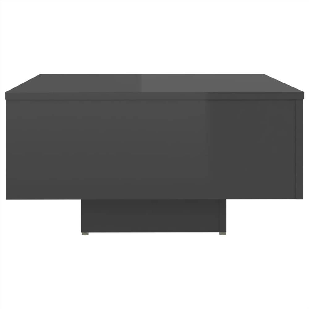Coffee Table High Gloss Grey 60x60x31.5 cm Chipboard