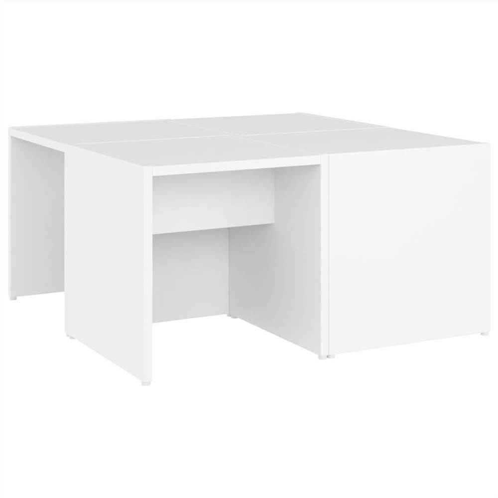 Coffee Tables 4 pcs White 33x33x33 cm Chipboard