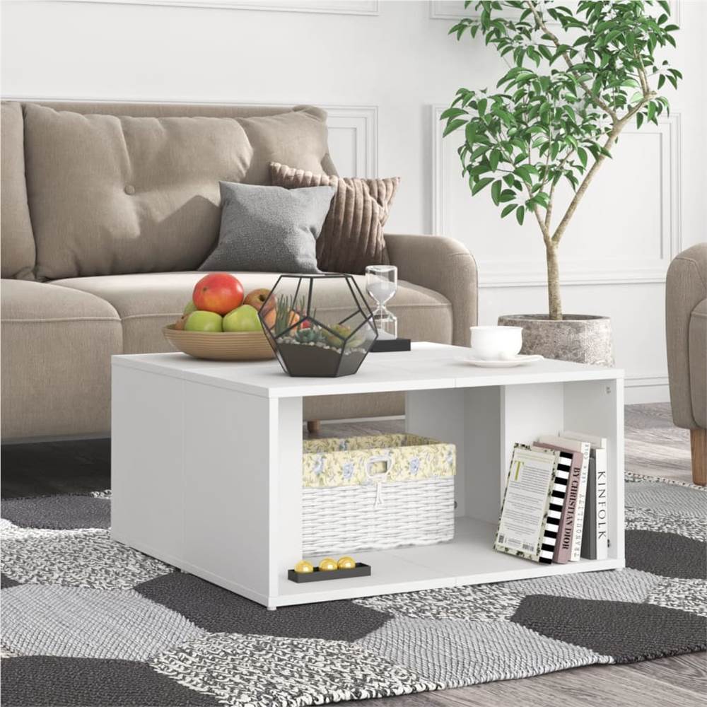 Coffee Tables 4 pcs White 33x33x33 cm Chipboard