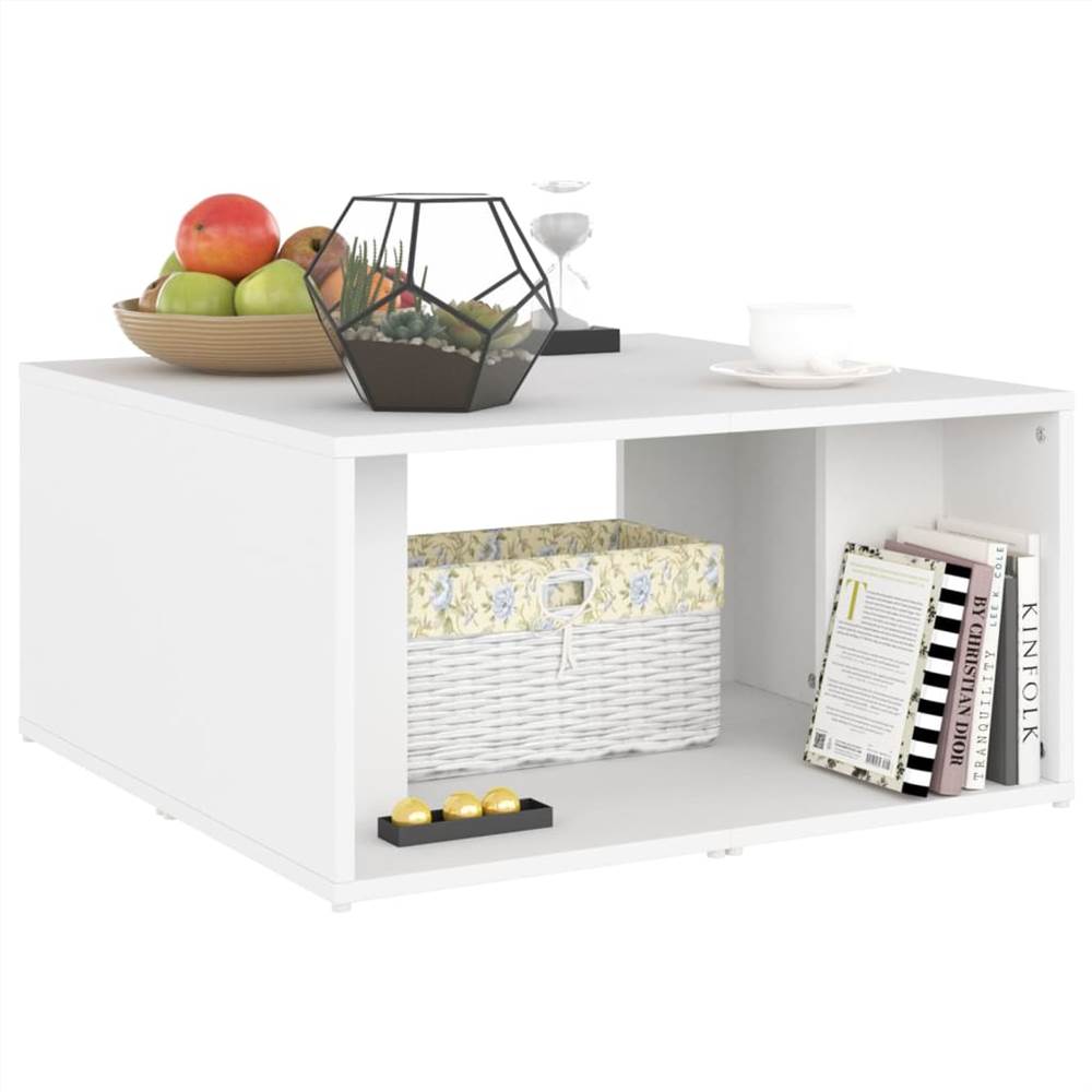 Coffee Tables 4 pcs White 33x33x33 cm Chipboard