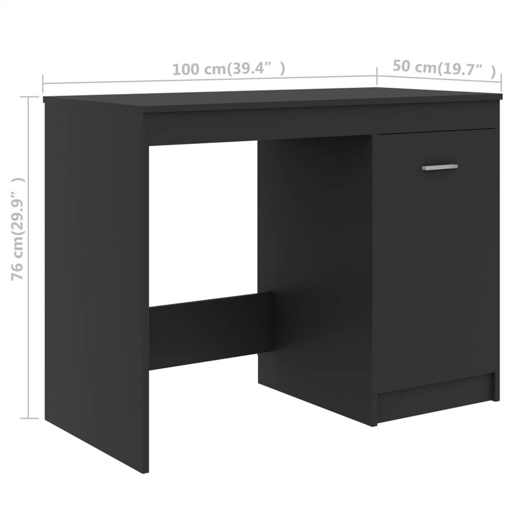 Desk Grey 140x50x76 cm Chipboard