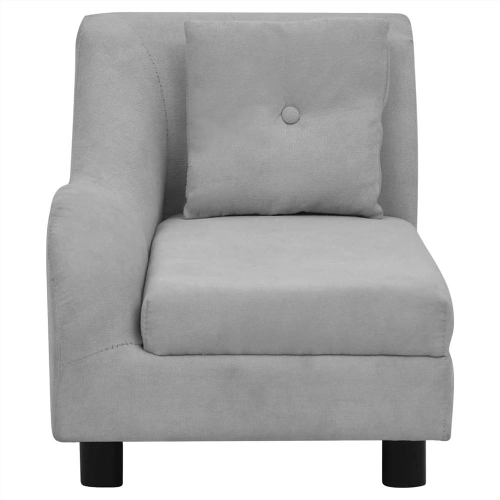 Dog Sofa with Pillow Grey 83x44x44 cm Plush