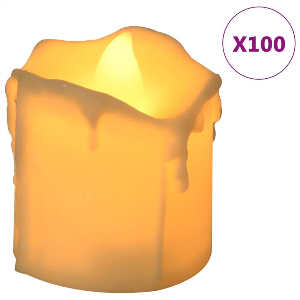 Flameless Electric Tea Lights LED Candles 100 pcs Warm White