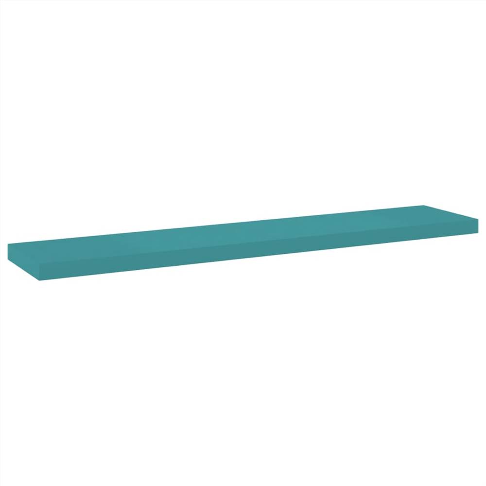Floating Wall Shelves 2 pcs Blue 120x23.5x3.8 cm MDF