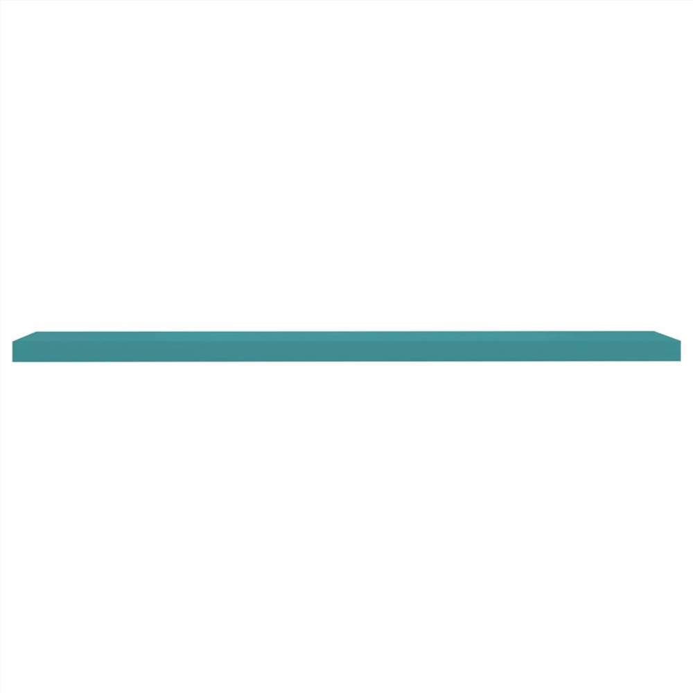 Floating Wall Shelves 2 pcs Blue 120x23.5x3.8 cm MDF