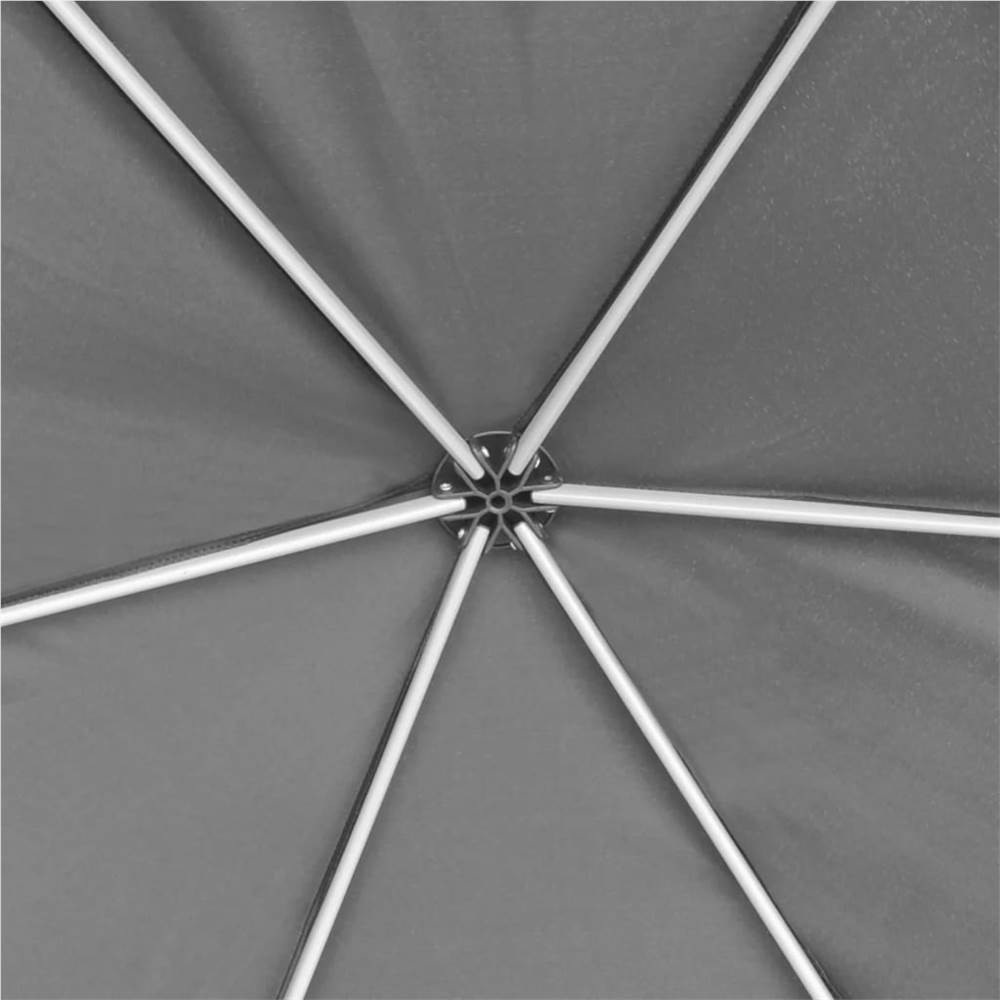 Hexagonal Pop-Up Marquee with 6 Sidewalls Grey 3.6x3.1 m
