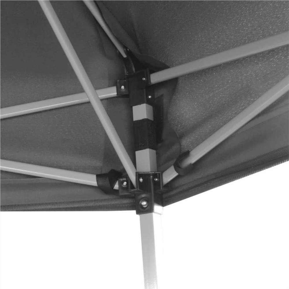 Hexagonal Pop-Up Marquee with 6 Sidewalls Grey 3.6x3.1 m