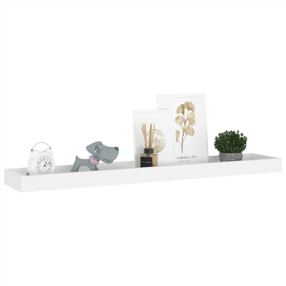 Loggia Wall Shelves 2 pcs Oak and White 80x15x4 cm MDF