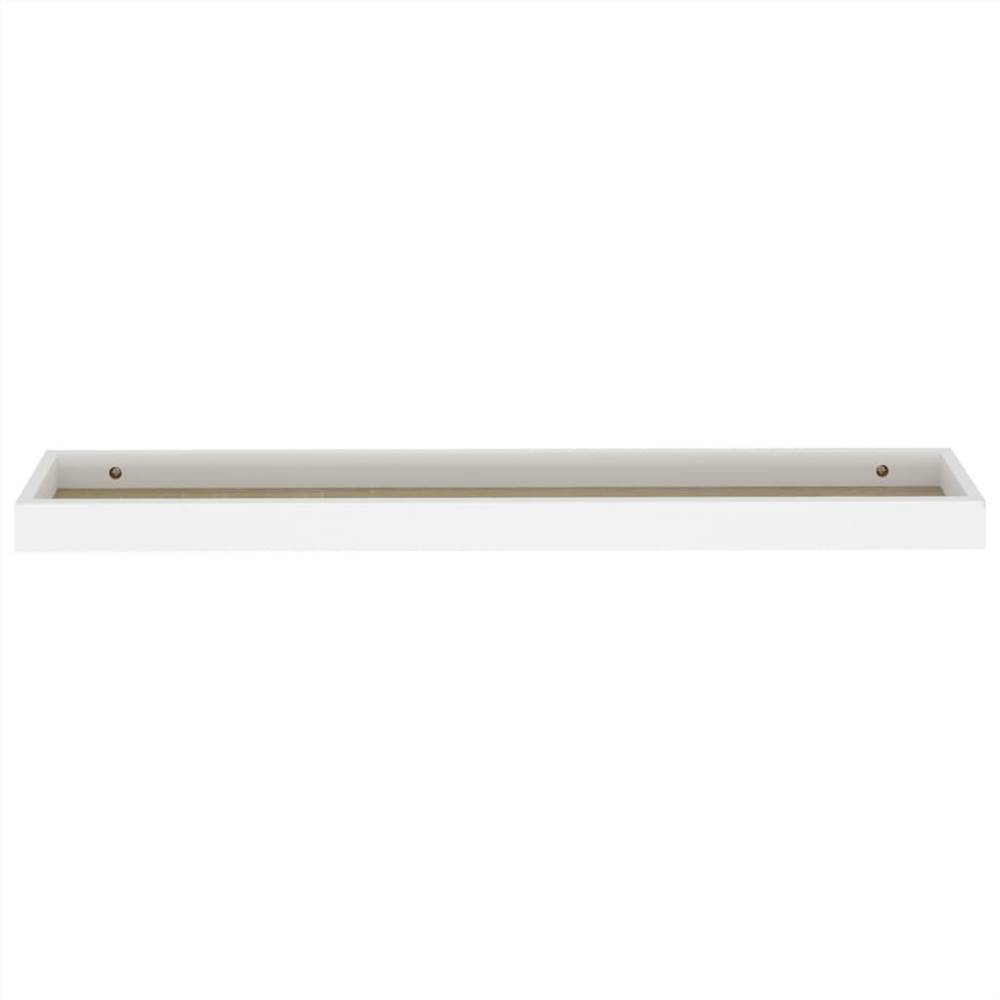 Loggia Wall Shelves 2 pcs Oak and White 80x15x4 cm MDF