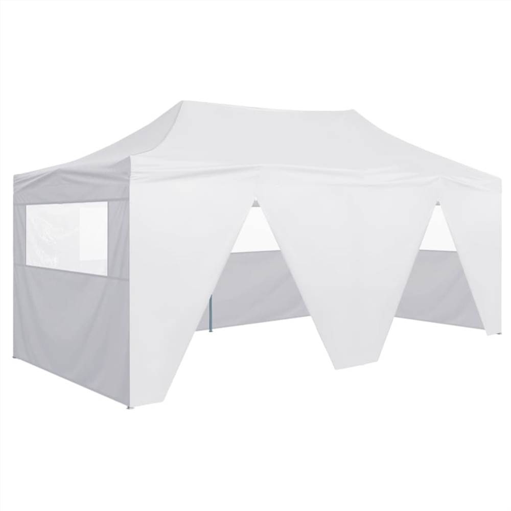 

Professional Folding Party Tent with 4 Sidewalls 3x6 m Steel White