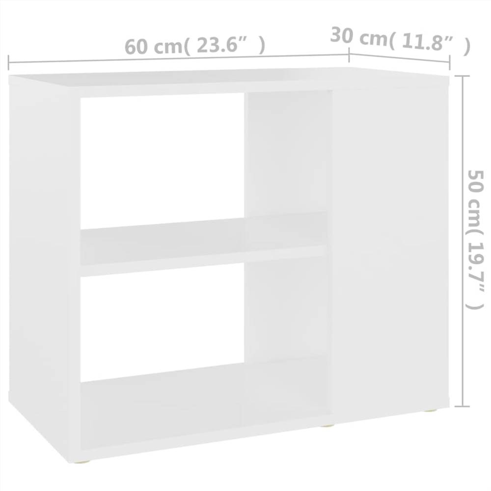 Side Cabinet White 60x30x50 cm Chipboard