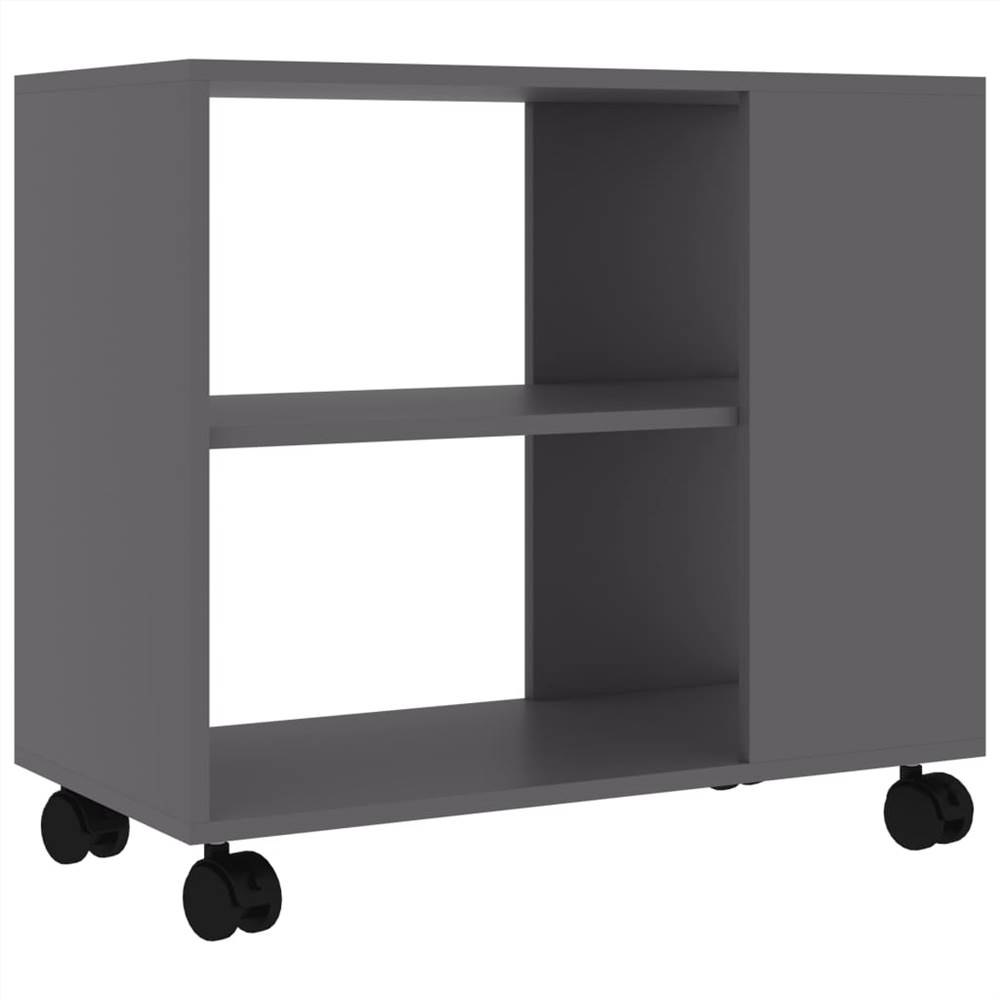 Side Table Grey 70x35x55 cm Chipboard