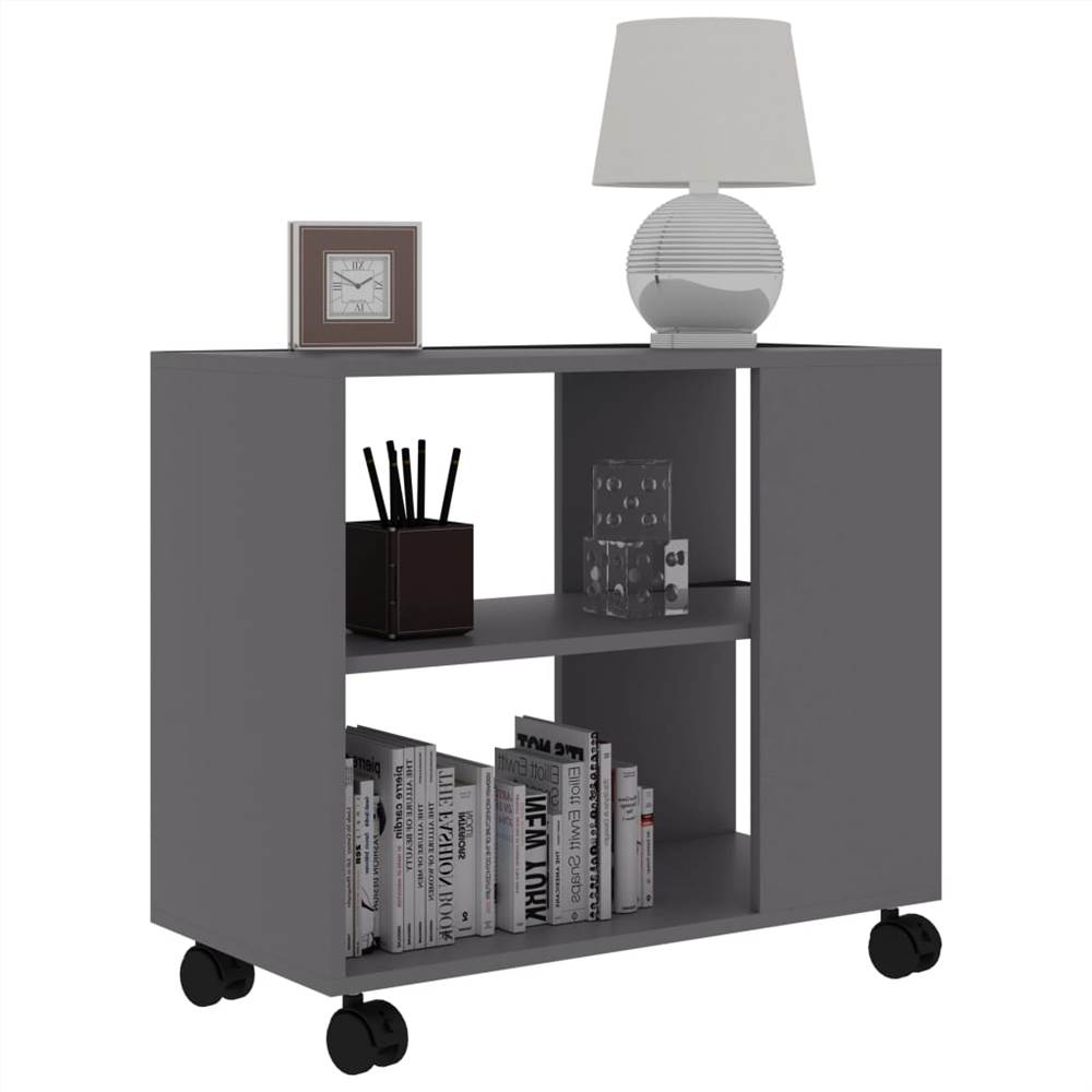 Side Table Grey 70x35x55 cm Chipboard