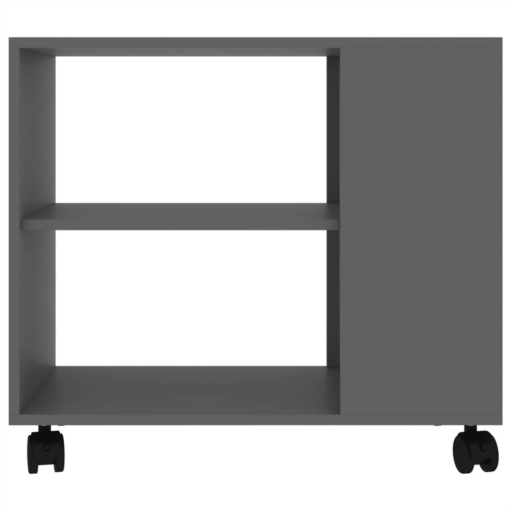 Side Table Grey 70x35x55 cm Chipboard