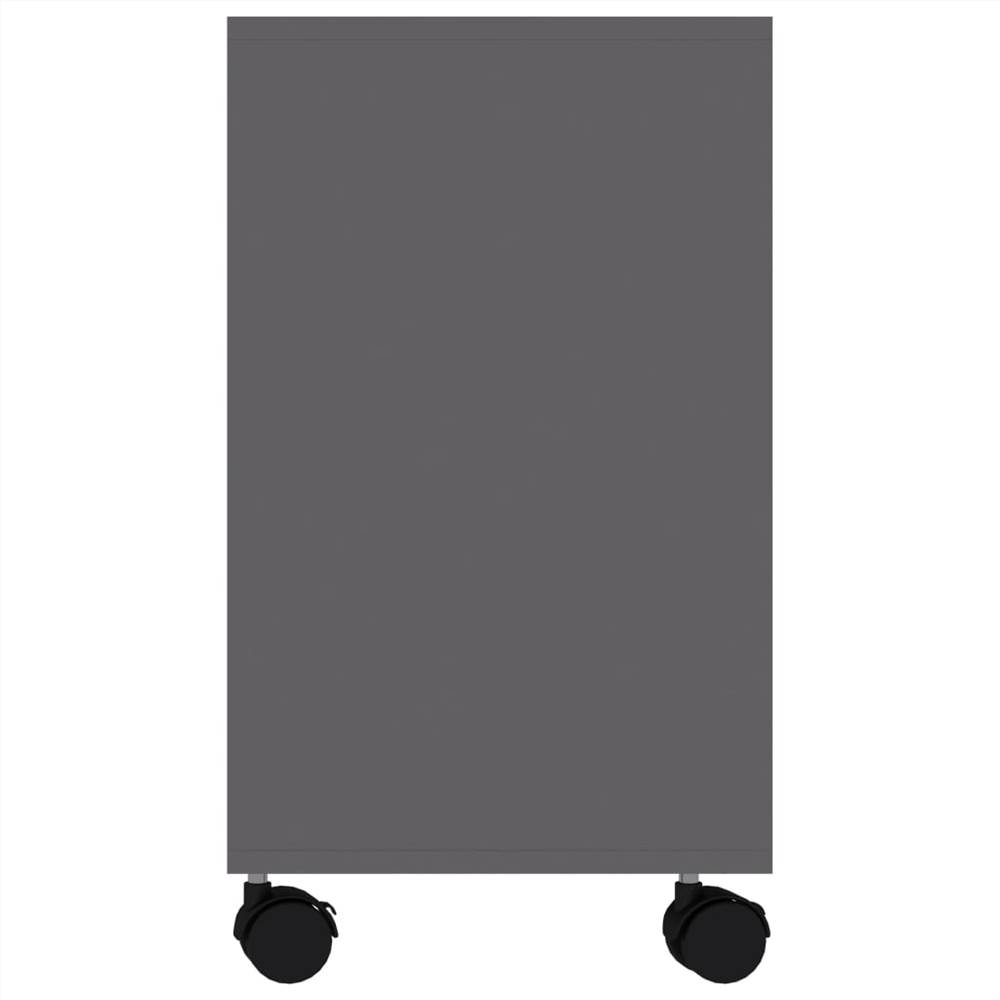 Side Table Grey 70x35x55 cm Chipboard
