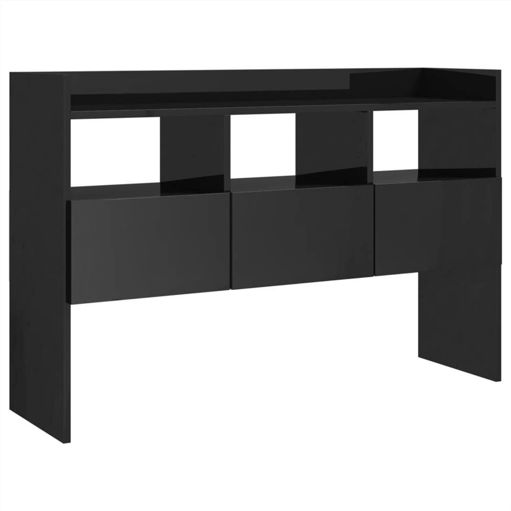 Sideboard High Gloss Black 105x30x70 cm Chipboard