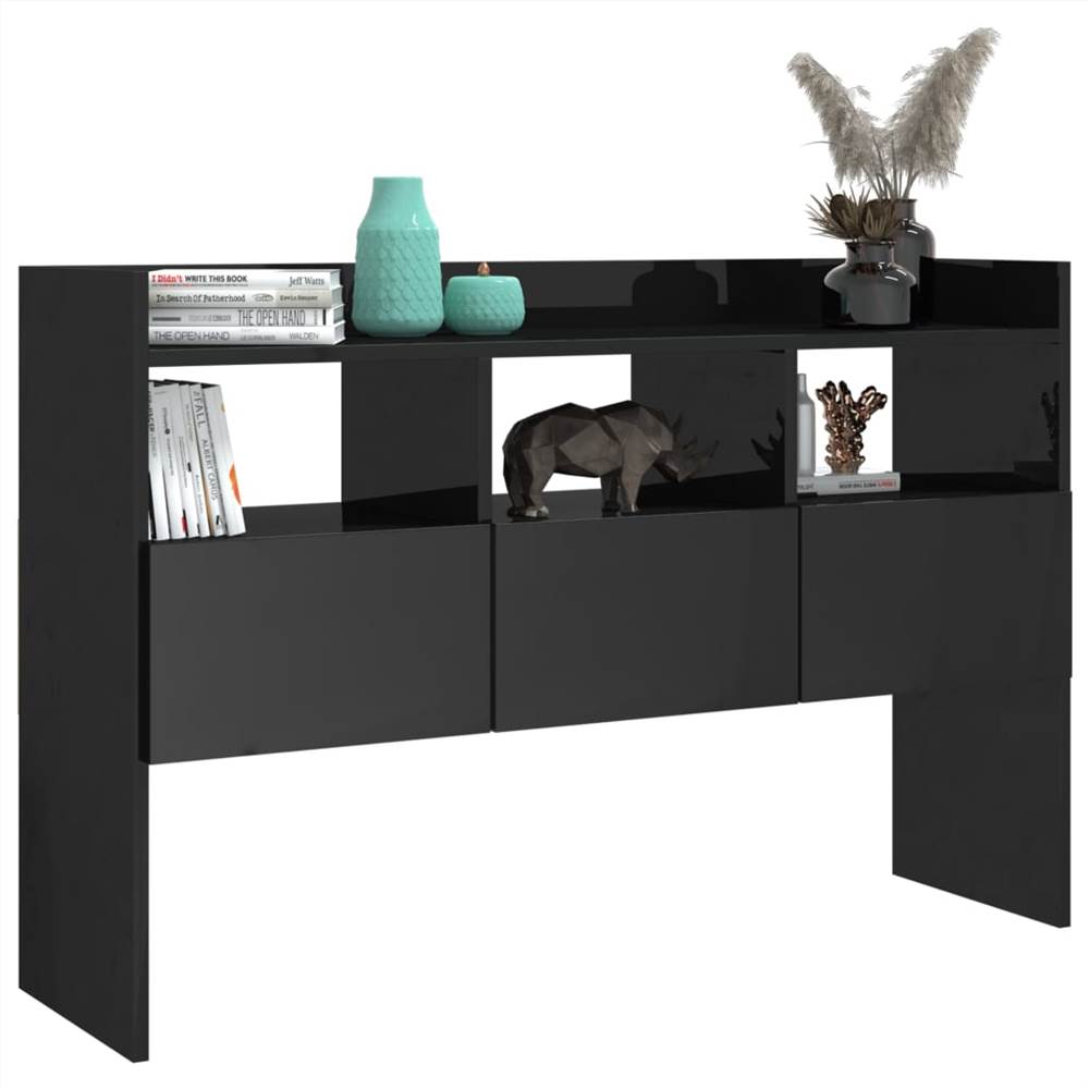 Sideboard High Gloss Black 105x30x70 cm Chipboard