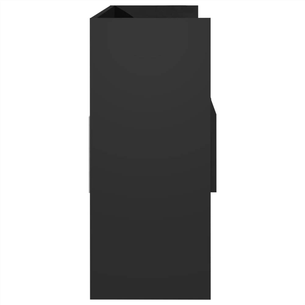 Sideboard High Gloss Black 105x30x70 cm Chipboard