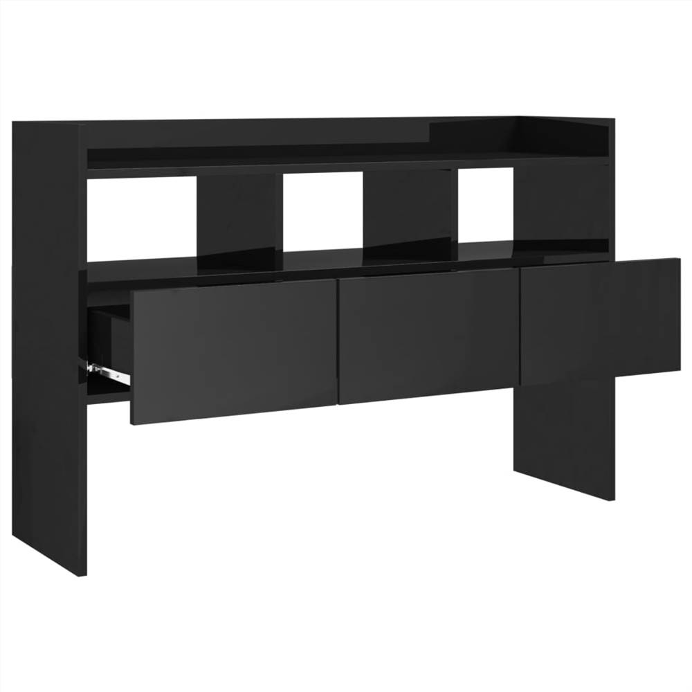 Sideboard High Gloss Black 105x30x70 cm Chipboard