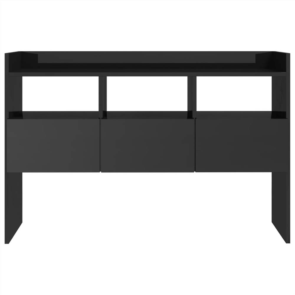 Sideboard High Gloss Black 105x30x70 cm Chipboard