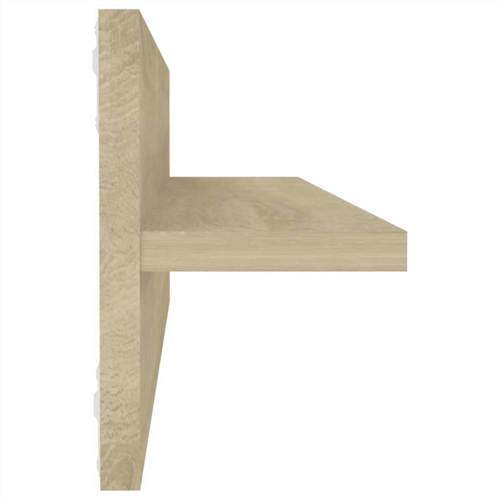 Wall Shelves 4 pcs Sonoma Oak 60x11.5x18 cm Chipboard