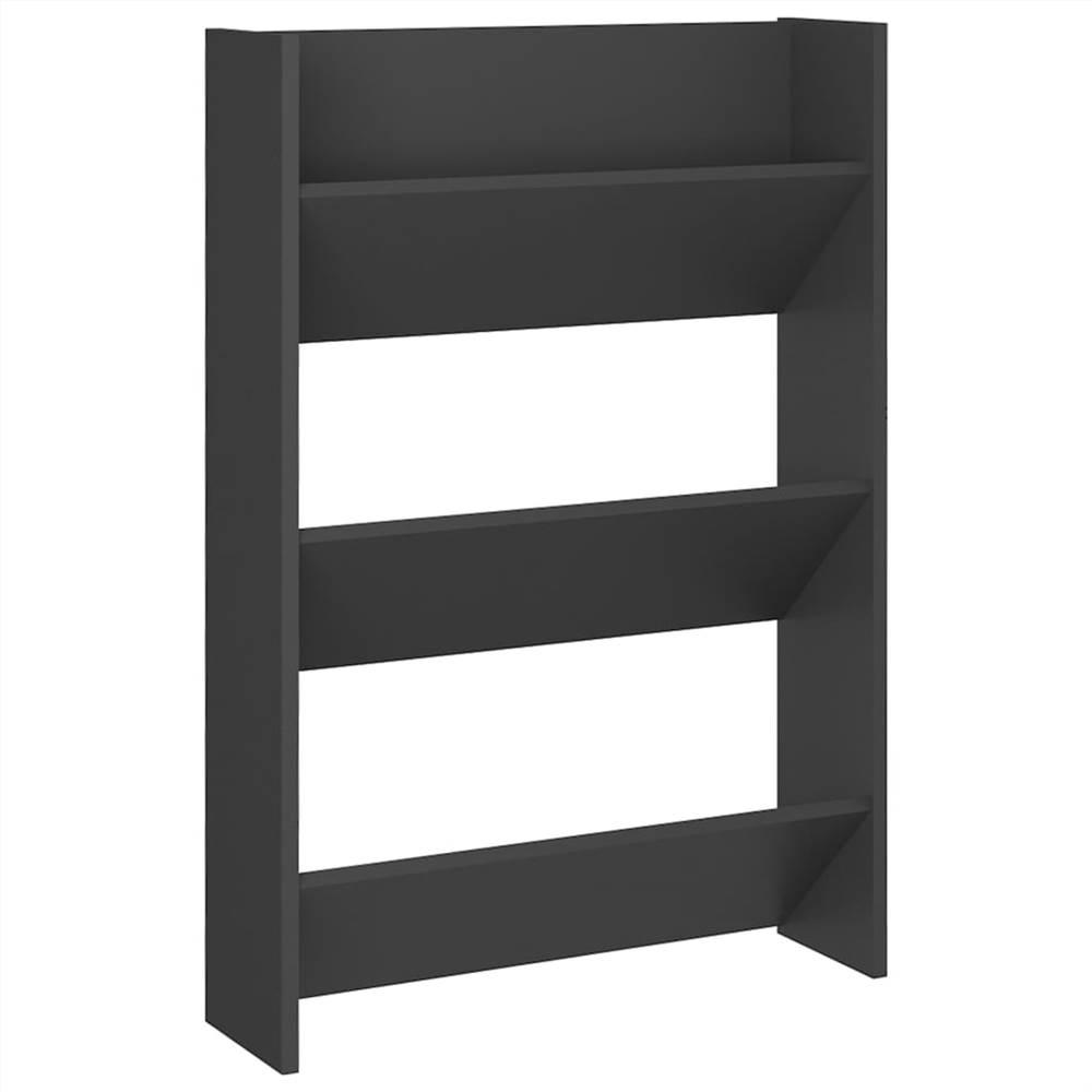 Wall Shoe Cabinet Grey 60x18x90 cm Chipboard