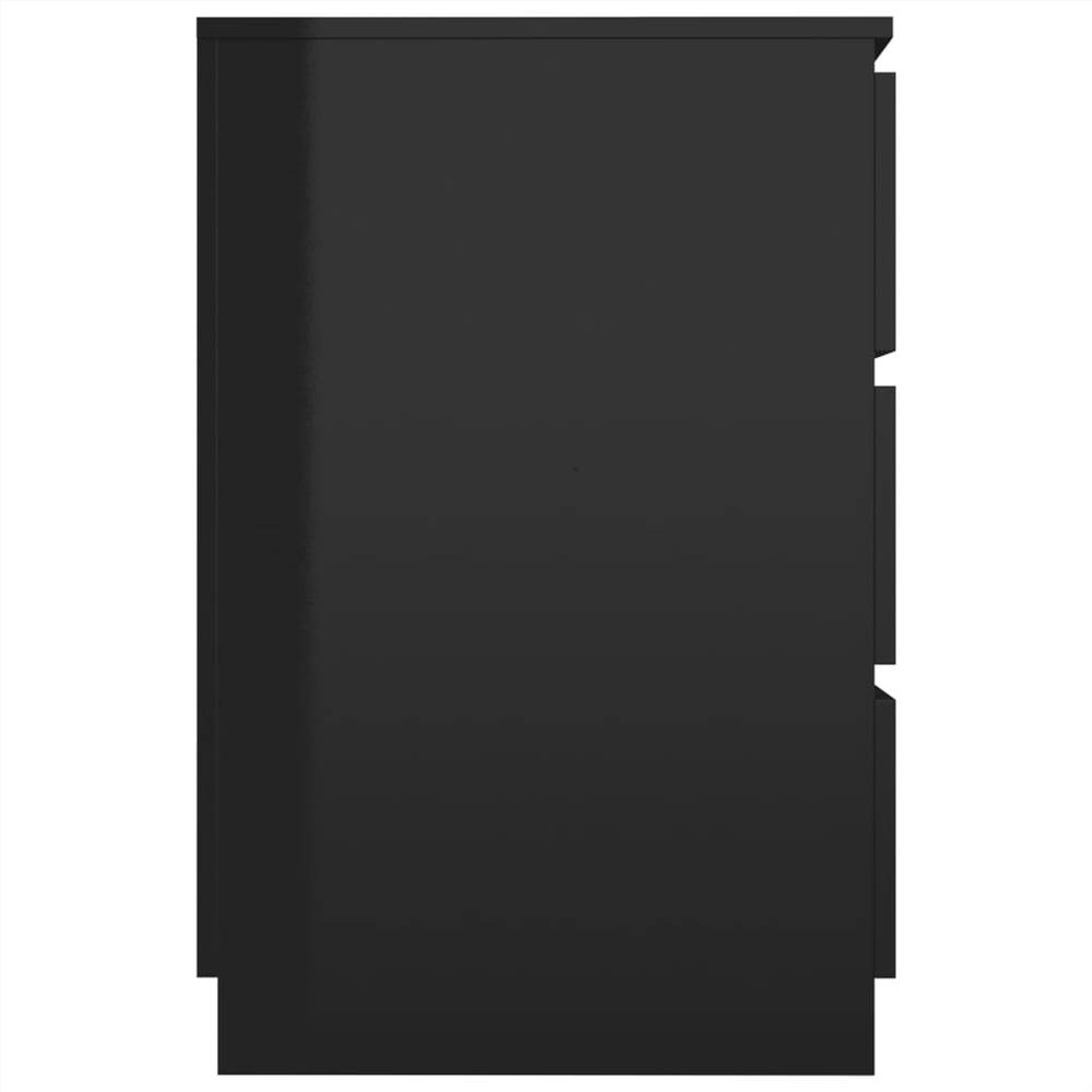 Writing Desk High Gloss Black 140x50x77 cm Chipboard