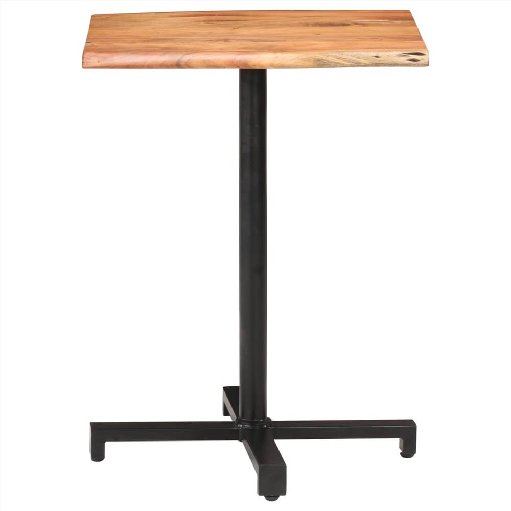 Bistro Table with Live Edges 60x60x75 cm Solid Acacia Wood