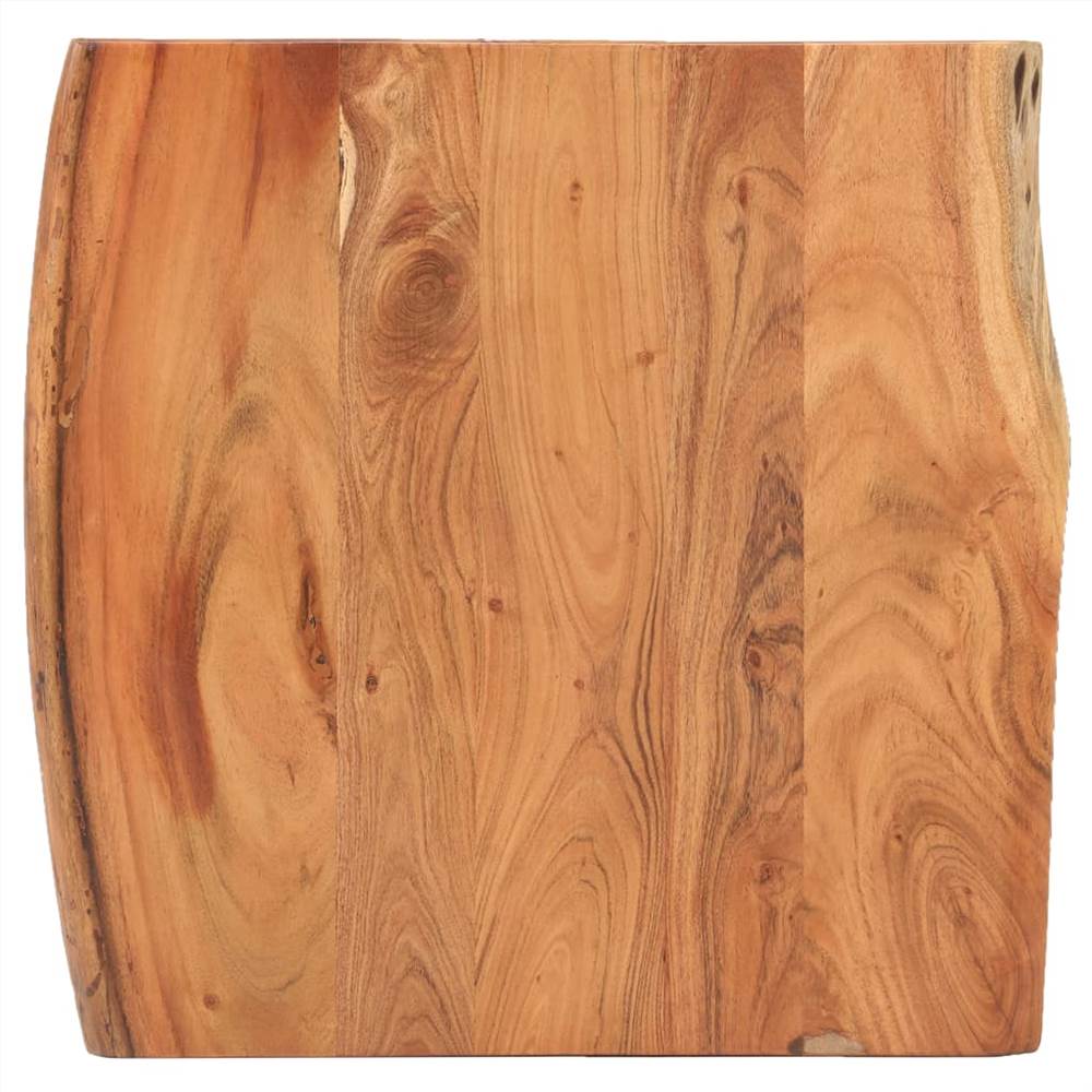 Bistro Table with Live Edges 60x60x75 cm Solid Acacia Wood