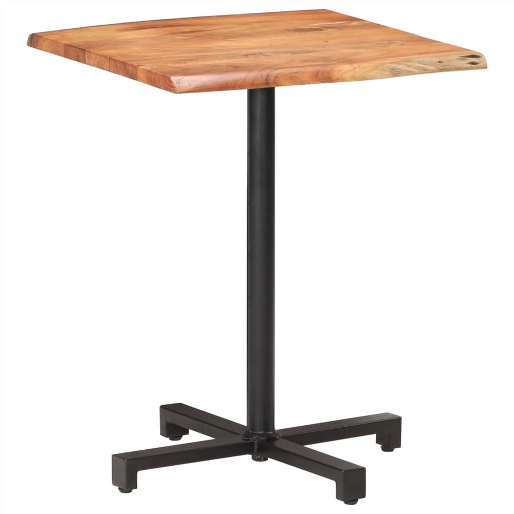 Bistro Table with Live Edges 60x60x75 cm Solid Acacia Wood