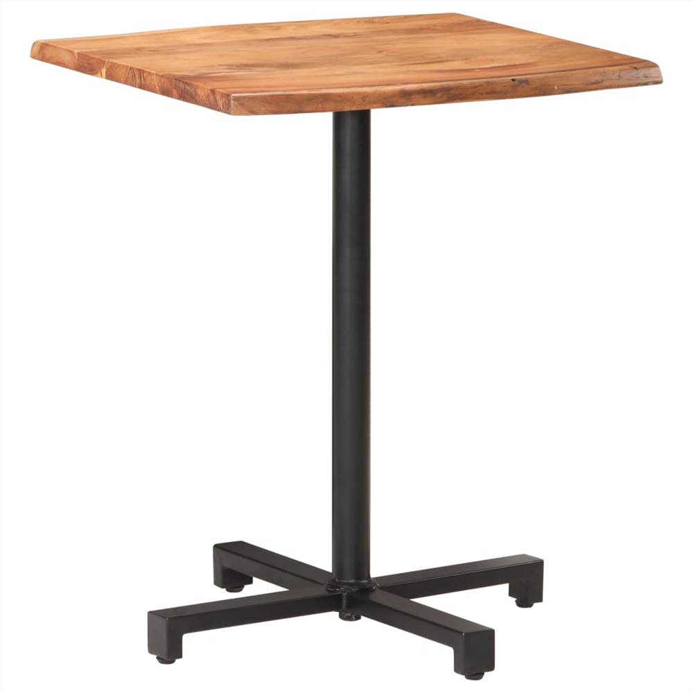 Bistro Table with Live Edges 60x60x75 cm Solid Acacia Wood