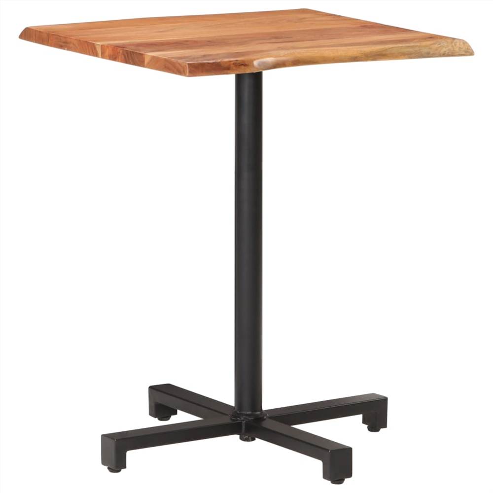 Bistro Table with Live Edges 60x60x75 cm Solid Acacia Wood