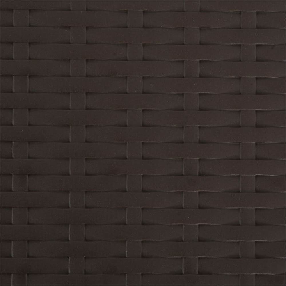 Folding Bar Chairs 2 pcs HDPE and Steel Brown Rattan Look