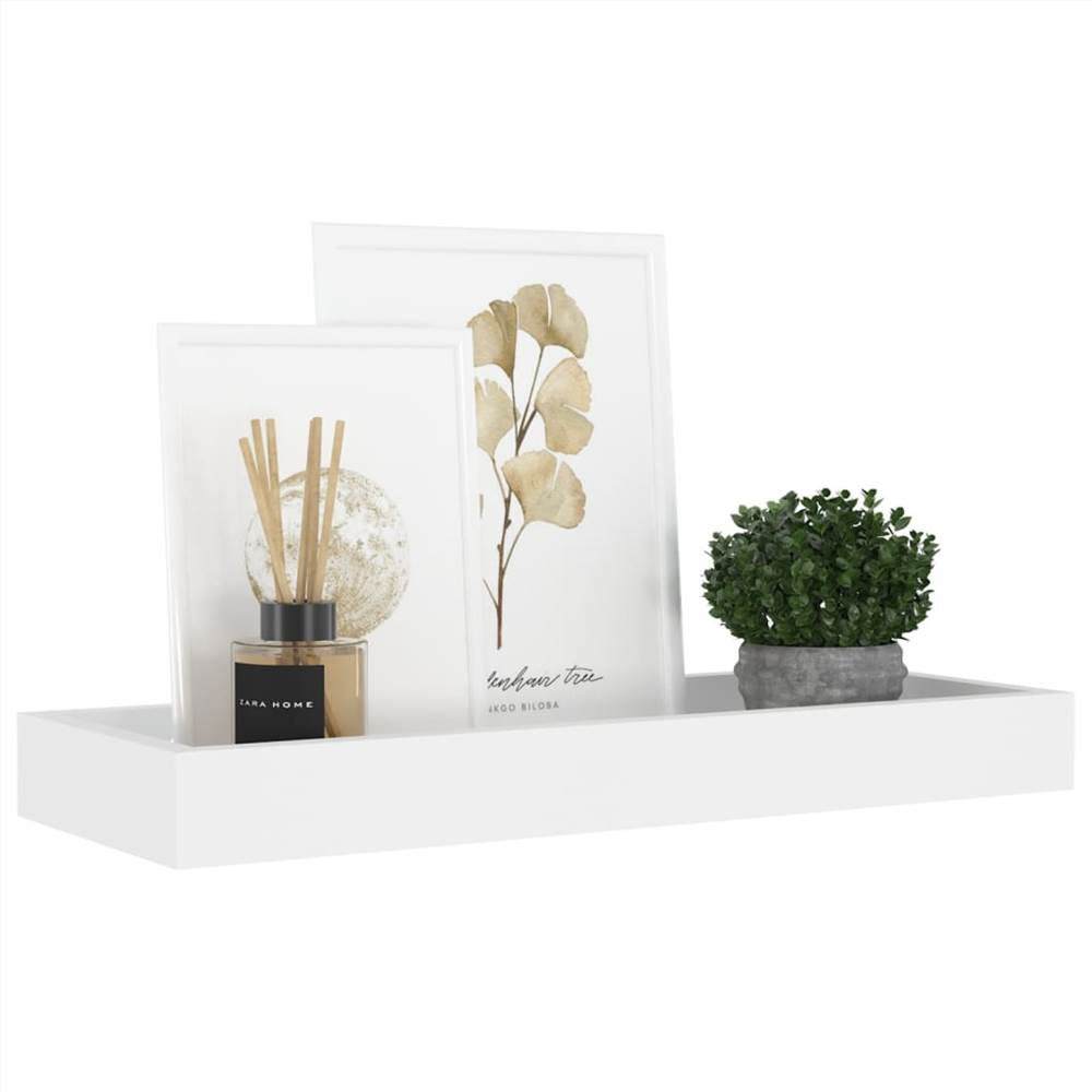 Loggia Wall Shelves 2 pcs White 40x15x4 cm MDF