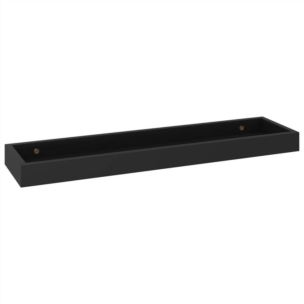 Loggia Wall Shelves 4 pcs Black 60x15x4 cm MDF