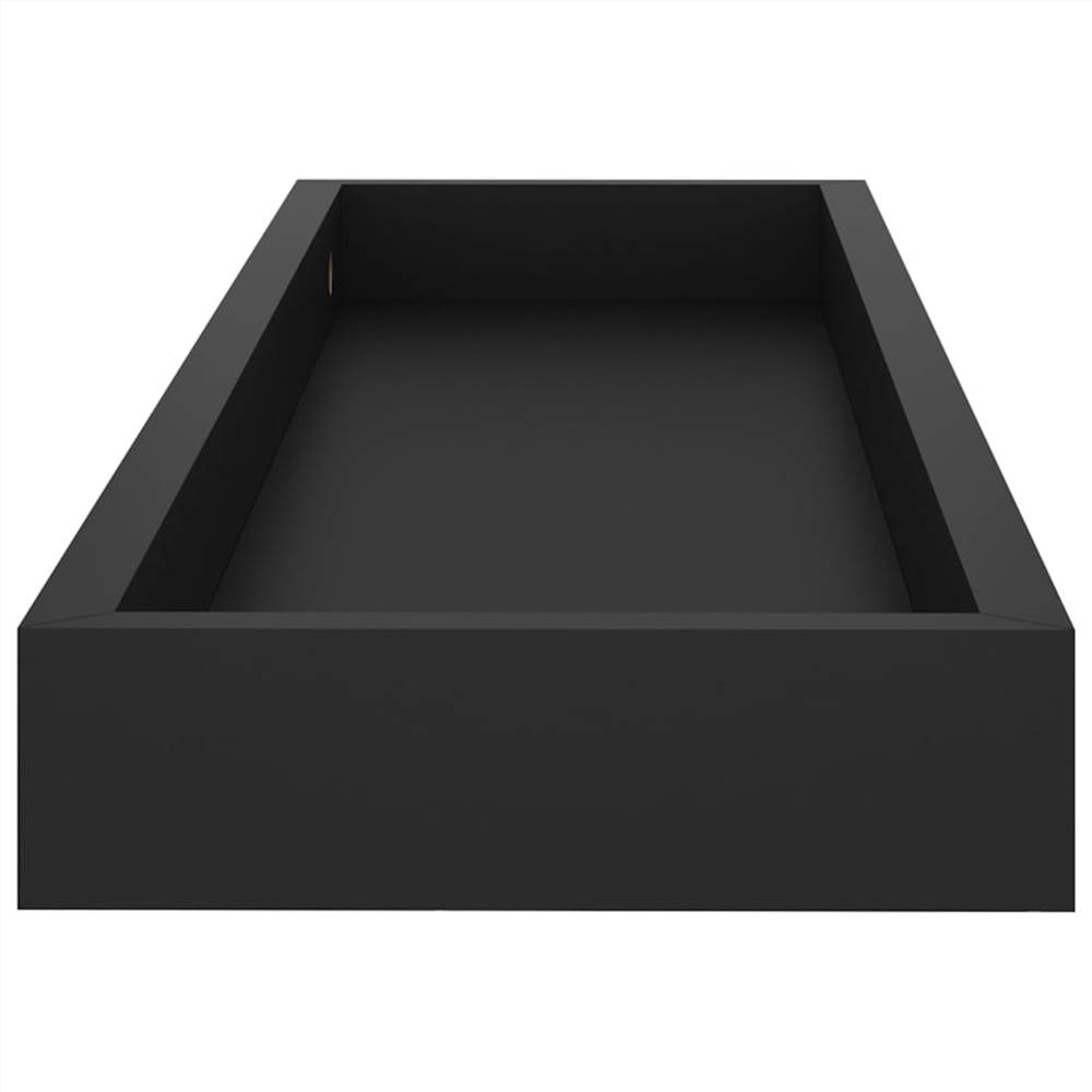 Loggia Wall Shelves 4 pcs Black 60x15x4 cm MDF