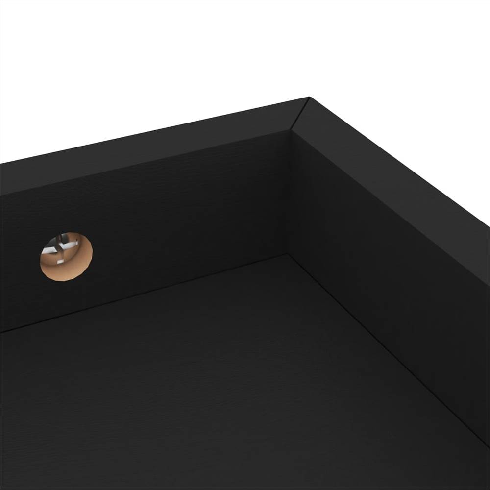 Loggia Wall Shelves 4 pcs Black 60x15x4 cm MDF
