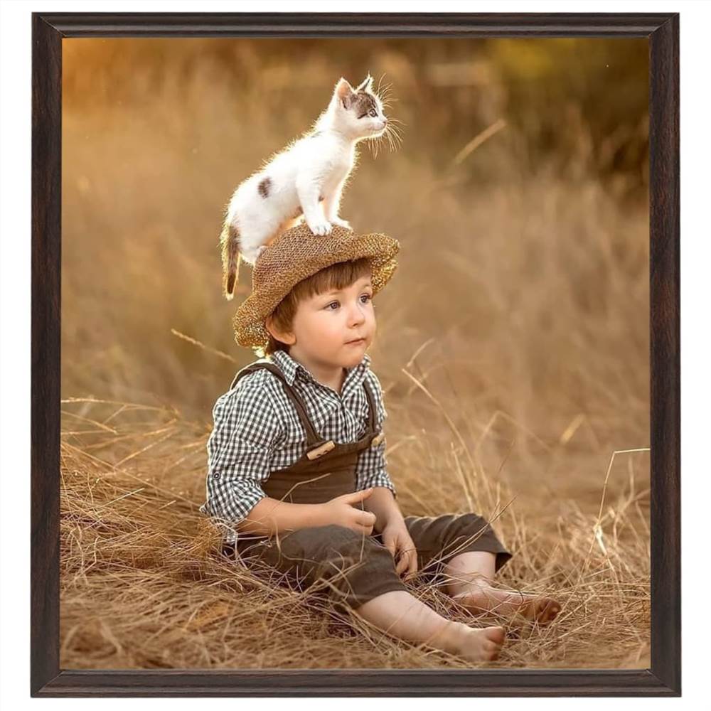 Photo Frames Collage 3 pcs for Wall or Table Black 40x40 cm MDF